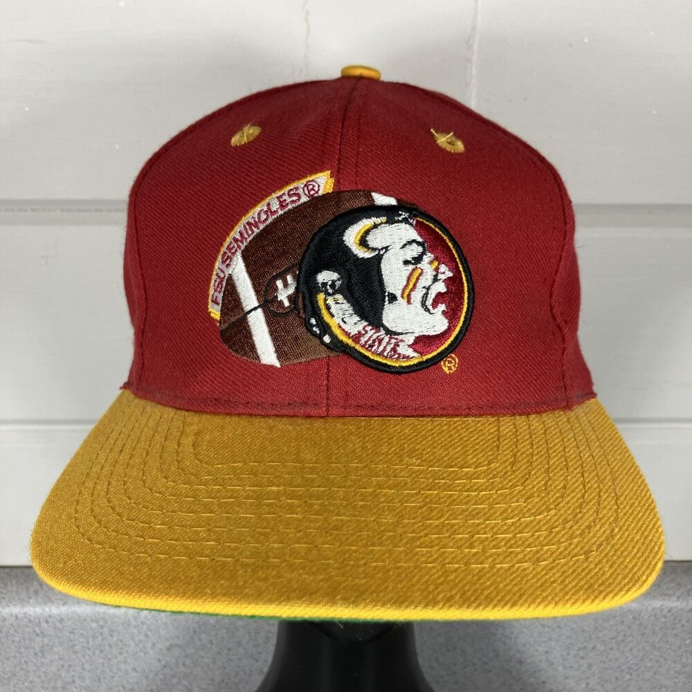 Vtg FSU Hat Spellout Florida State Seminoles Noles Snapback 80s 90s The Game